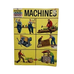 The HOW AND WHY Wonder Book of MACHINES ~ 1970  Vintage Book